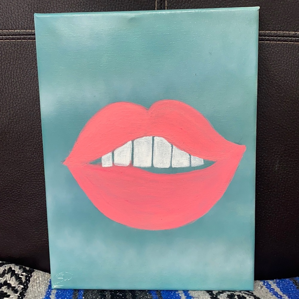 Canvas Sexy Lips 👄 Painting By Me